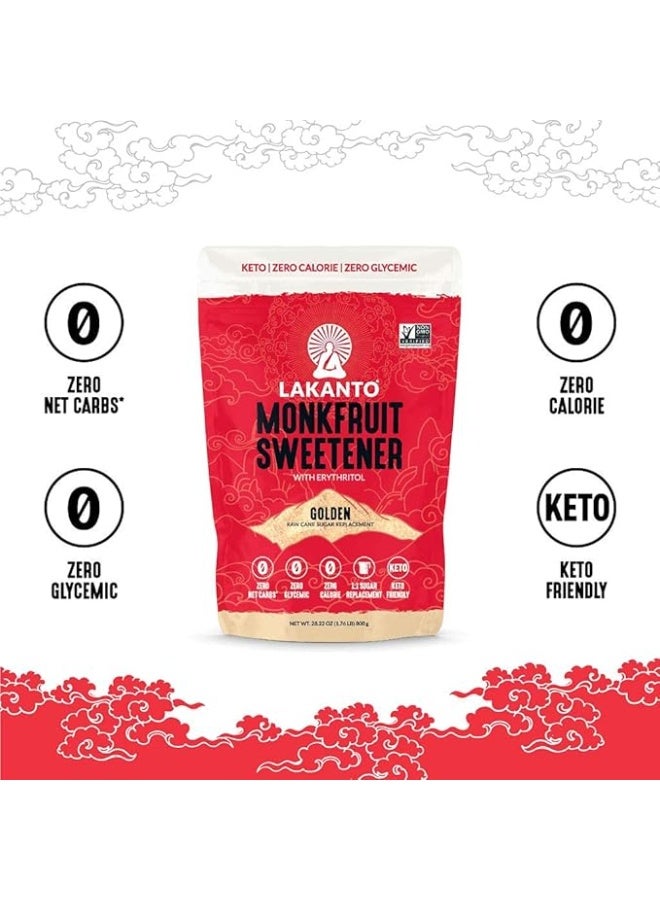 LAKANTO Monk Fruit Sweetener with Erythritol Golden 28.22 oz (800 g) - Image 4